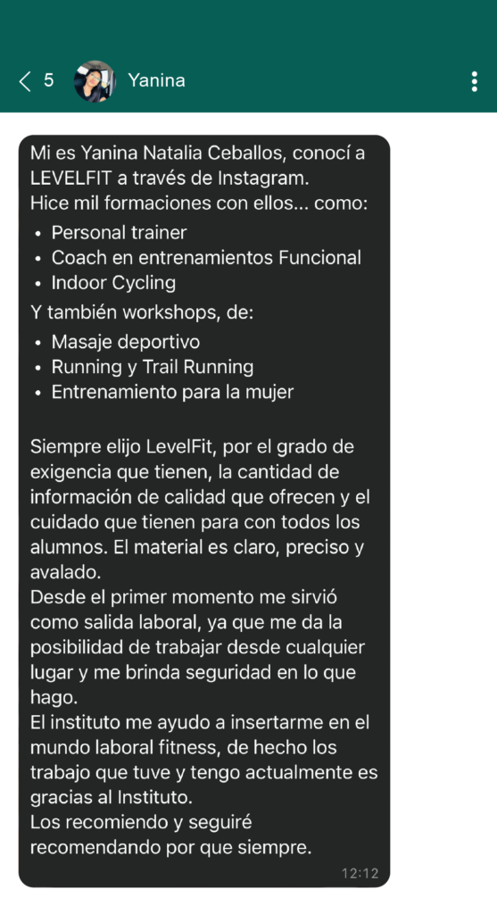 testimonio Yanina